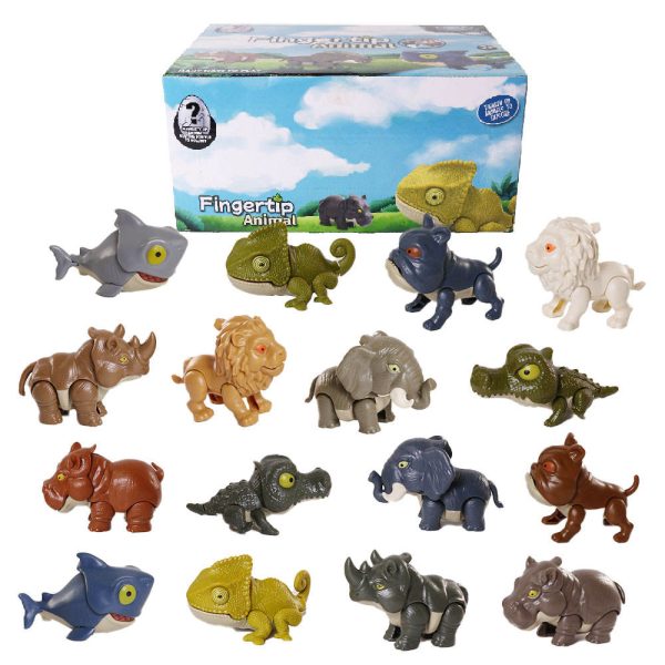 Funny gift small cheap movable joint animal toy