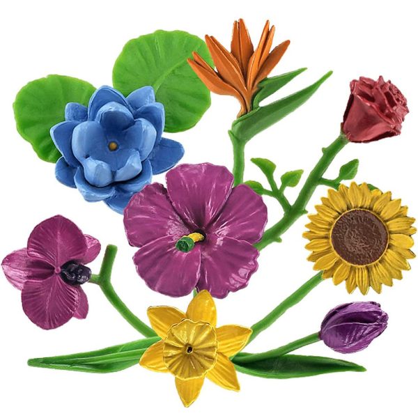 Mini simulation statue 3d model PVC flower plant toy