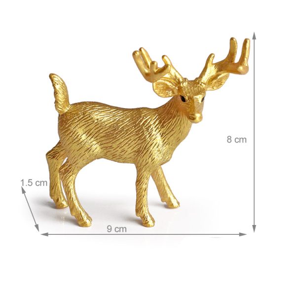 Golden forest animal toy reindeer figurines