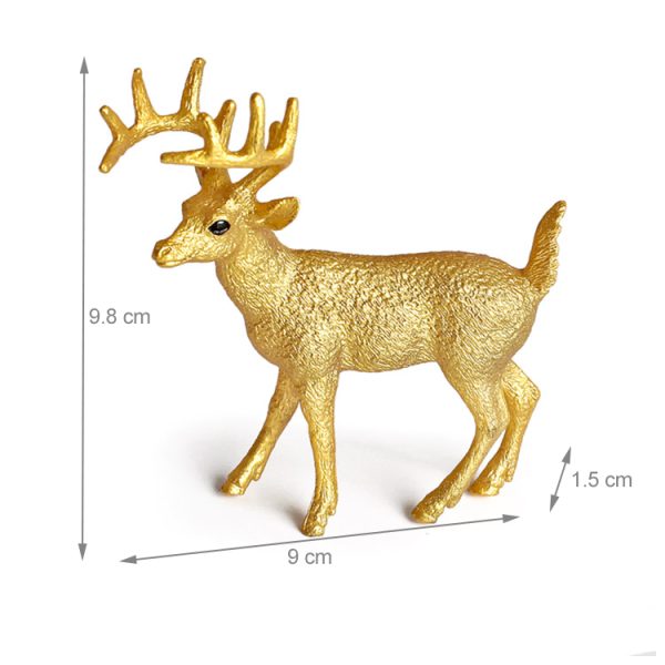 Golden forest animal toy reindeer figurines