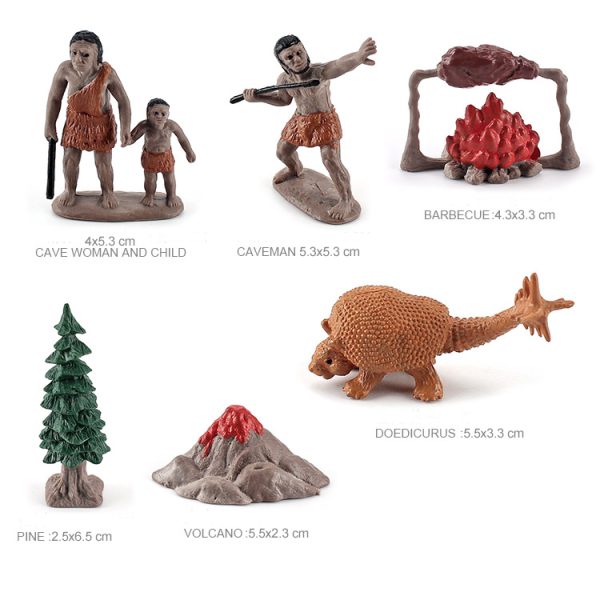 PVC mini plastic prehistoric figure toy for table decoration