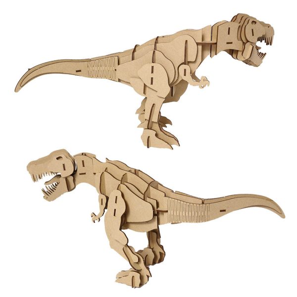 50pcs DIY 3D tyrannosaurus dinosaur wooden toy