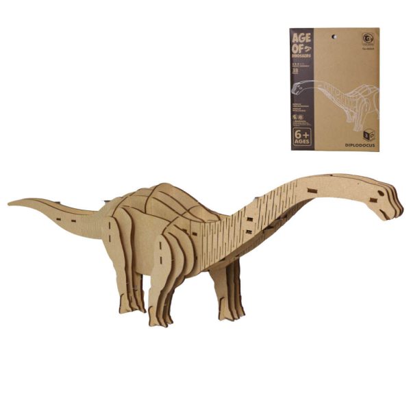 diy craft 38pcs brachiosaurus model 3d wooden puzzle toy