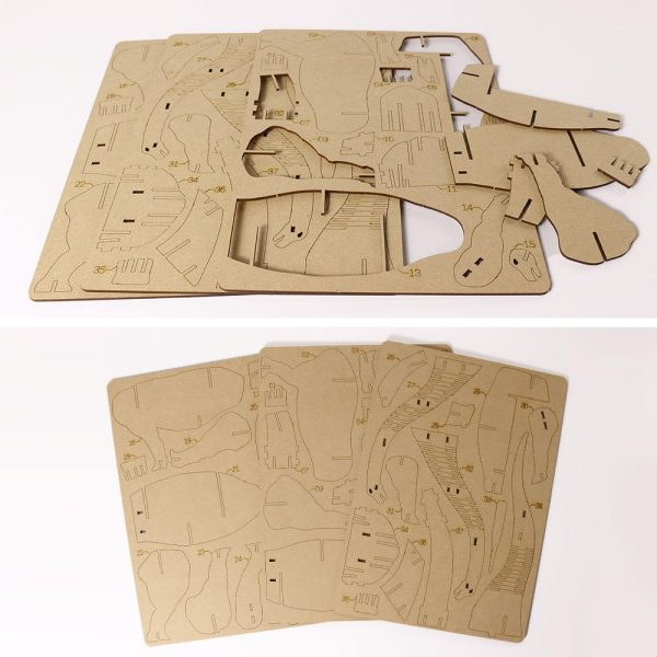 diy craft 38pcs brachiosaurus model 3d wooden puzzle toy