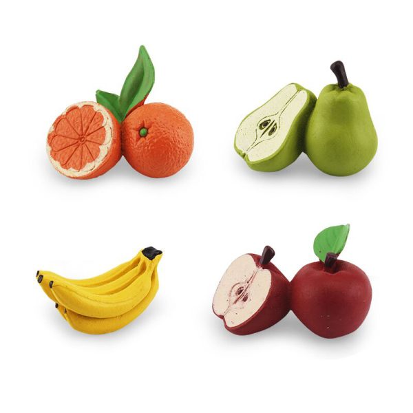 2 inches mini plastic figurines 3d vegetable and fruit model toys
