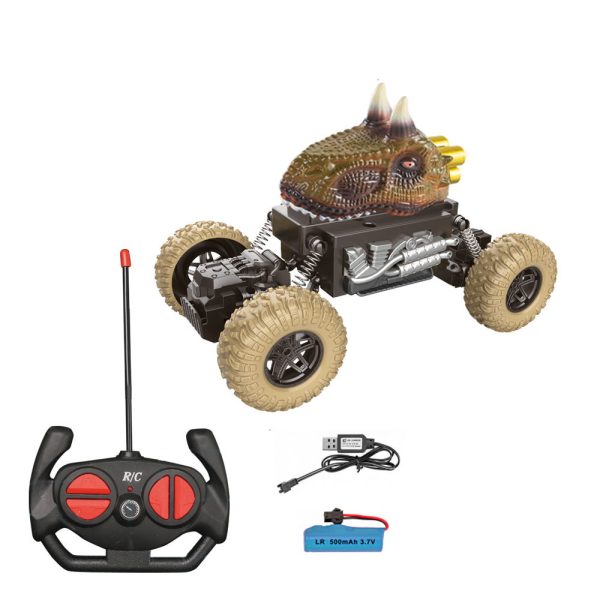 USB charging 4 channel dinosaur toy RC climbing car for boys
