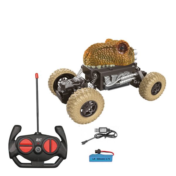 USB charging 4 channel dinosaur toy RC climbing car for boys