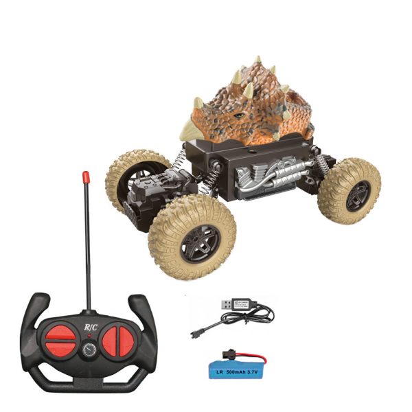 USB charging 4 channel dinosaur toy RC climbing car for boys