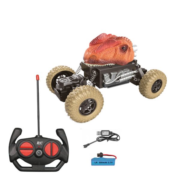 USB charging 4 channel dinosaur toy RC climbing car for boys