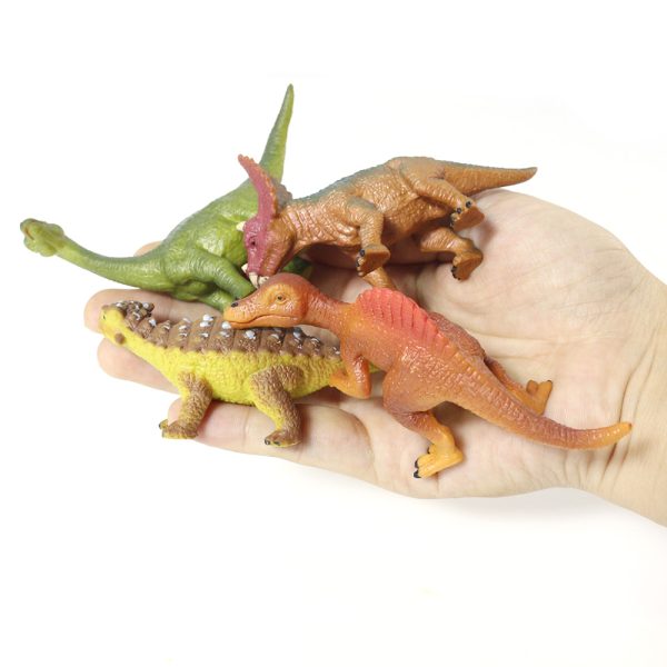 12kinds solid small 3inches plastic dinosaur figure