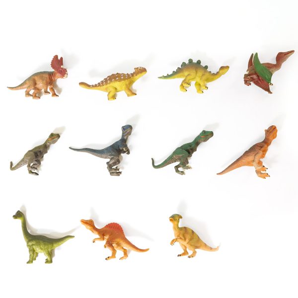 12kinds solid small 3inches plastic dinosaur figure