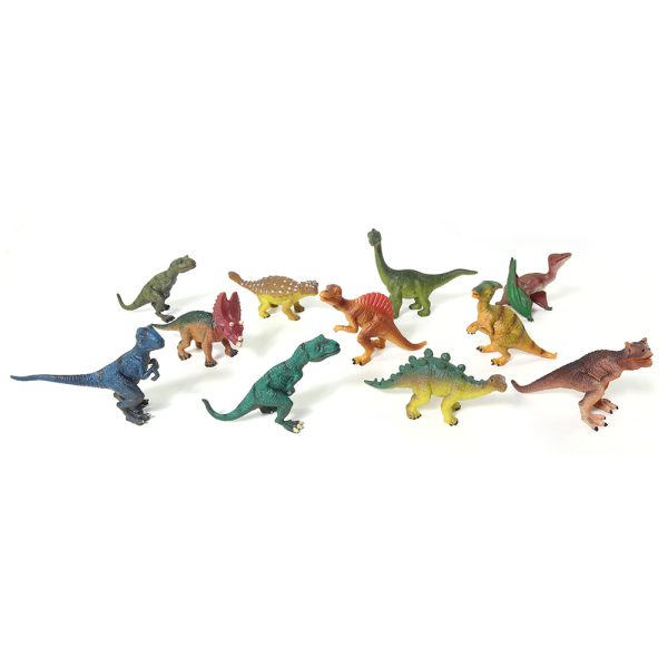 12kinds solid small 3inches plastic dinosaur figure