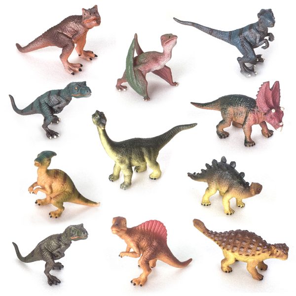 12kinds solid small 3inches plastic dinosaur figure