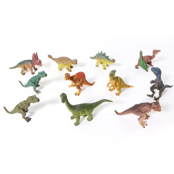 12kinds solid small 3inches plastic dinosaur figure