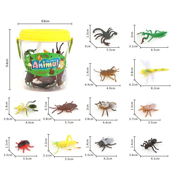 8kinds different pack insect Spider lizard crocodile farm sea wild animal dinosaur mini plastic model toy