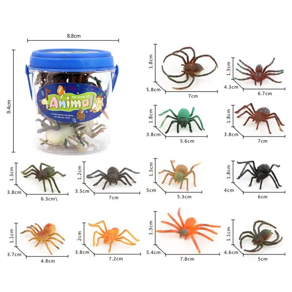 8kinds different pack insect Spider lizard crocodile farm sea wild animal dinosaur mini plastic model toy