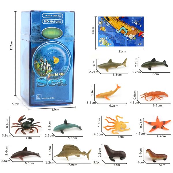 colorful PVC box packaging plastic figure small animal toy