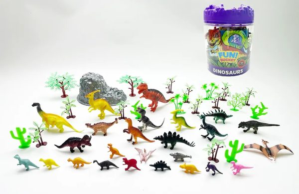 Bucket packing set plastic reptile figure mini animal dinosaur toy