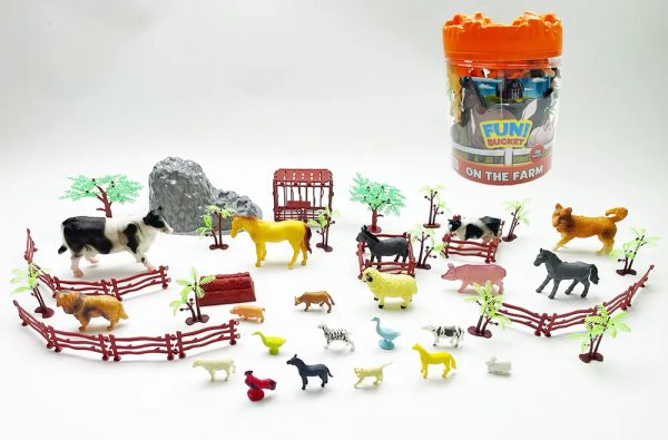 Bucket packing set plastic reptile figure mini animal dinosaur toy
