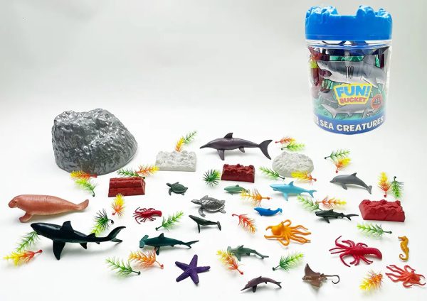 Bucket packing set plastic reptile figure mini animal dinosaur toy