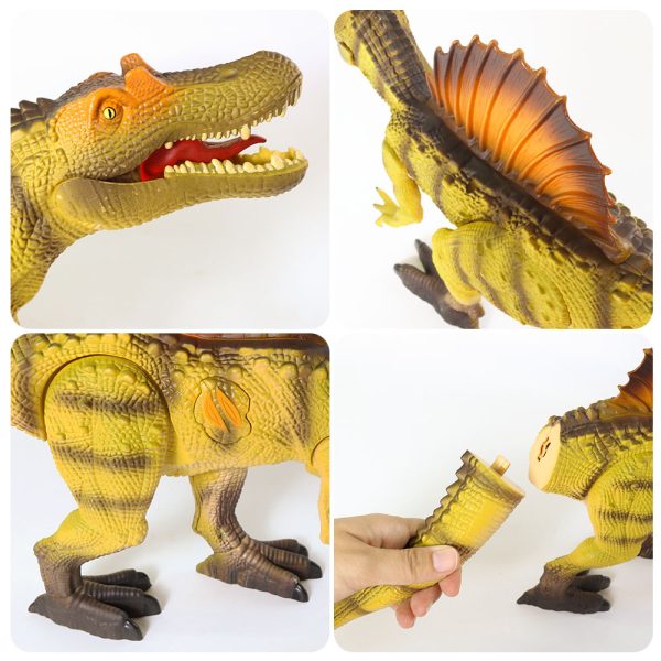 Movable jar and arm spinosaurus model plastic electric dinosaur toy with sound