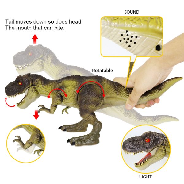 plastic toy T-rex movable jar electric dinosaur figure