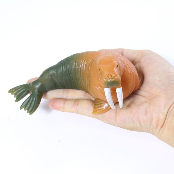 tpr walrus model TPE toy plastic ocean animal