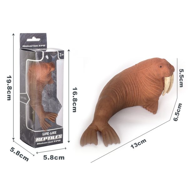 tpr walrus model TPE toy plastic ocean animal