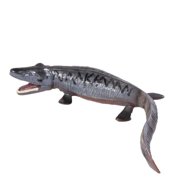 7inches Solid PVC hand painted model mosasaurus plastic toy