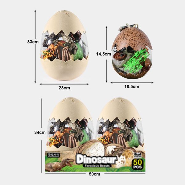Bulk 7/10inches plastic set dinosaur egg toy