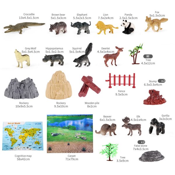 Egg packaging pvc zoo forest figure toy wild animal