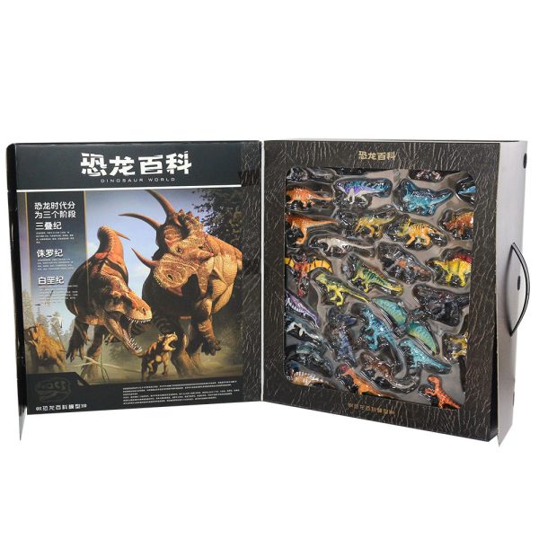 100pcs 3.5 inches solid hand painted small dinosaur figure toy for kids collection