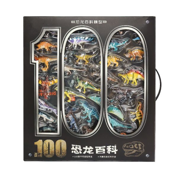 100pcs 3.5 inches solid hand painted small dinosaur figure toy for kids collection