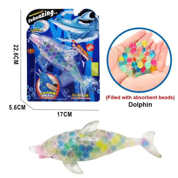 Soft elastic sea animal model tpr stretch fidget toy with slime