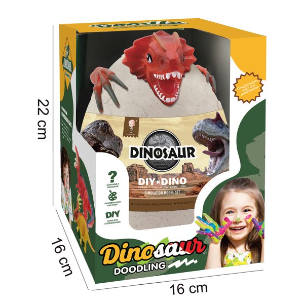 Egg pack diy assembly dinosaur mini block toy for painting children