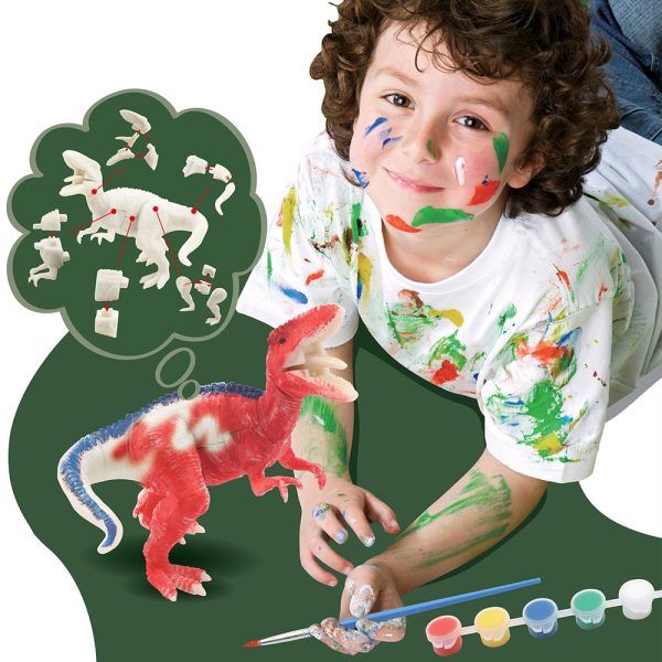 Egg pack diy assembly dinosaur mini block toy for painting children