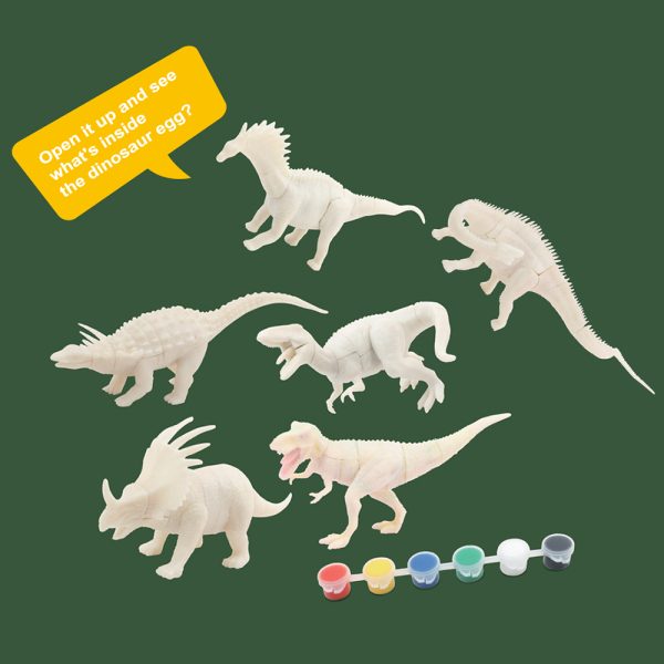 Egg pack diy assembly dinosaur mini block toy for painting children