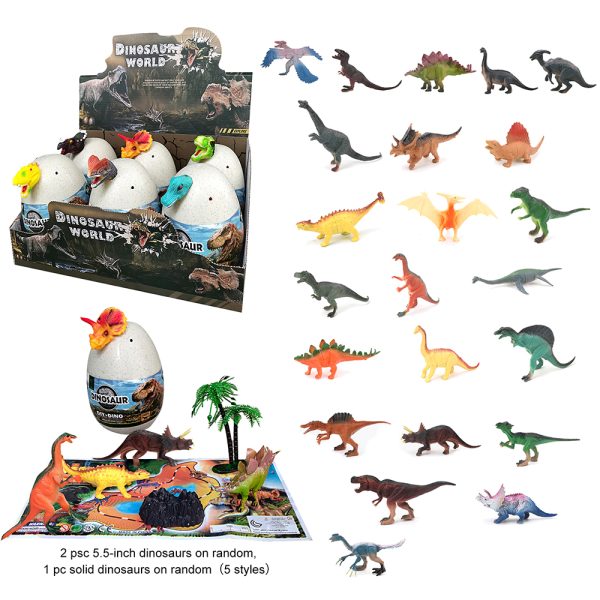 6pcs egg in box pack Funny dinosaur figure new giant dinosaur egg toy