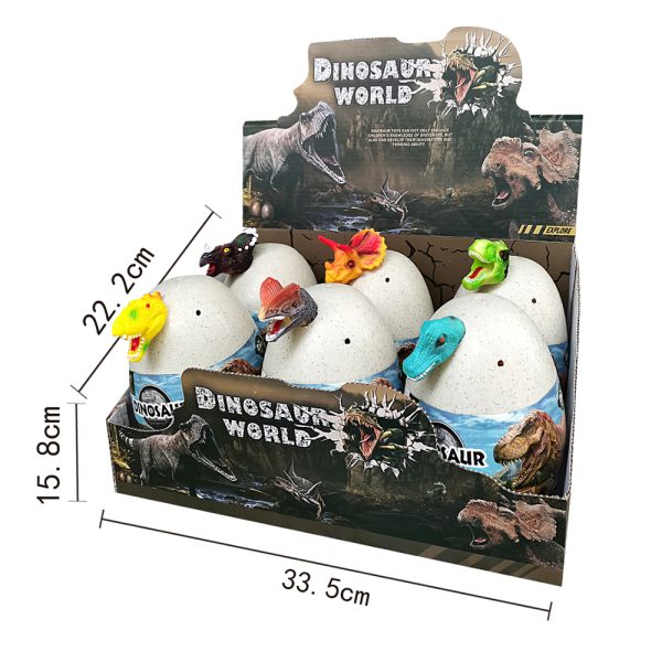 6pcs egg in box pack Funny dinosaur figure new giant dinosaur egg toy