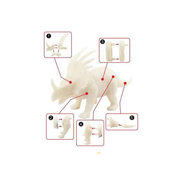 Cute big egg pack DIY building 3d small dinosaur block plastic toy for painting
