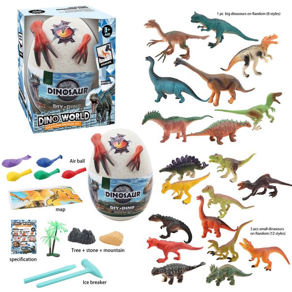 Dinosaur figure Put in balloon frozen dig it out surprise dinosaur egg toy