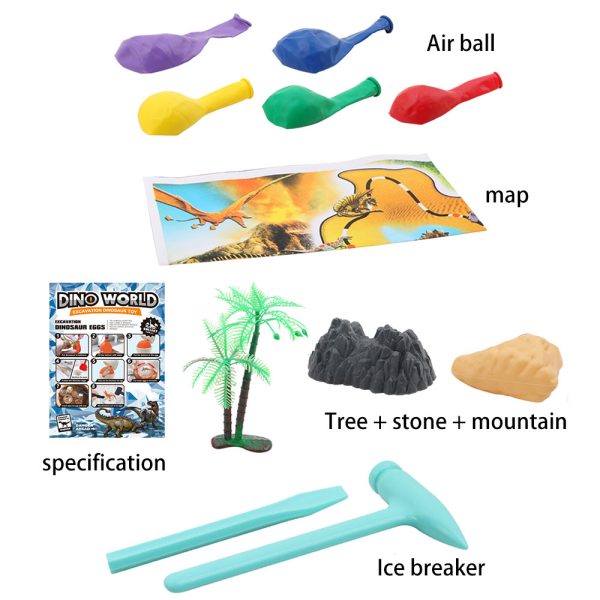 Dinosaur figure Put in balloon frozen dig it out surprise dinosaur egg toy