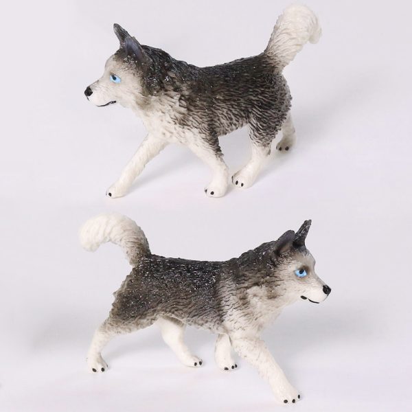 Husky model different 3 kinds size plastic pvc mini dog figures toy