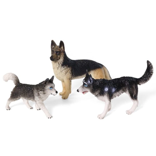 Husky model different 3 kinds size plastic pvc mini dog figures toy