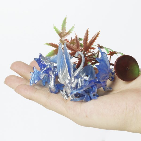 Myth statue series toy plastic mini dragon figurines in clear tube