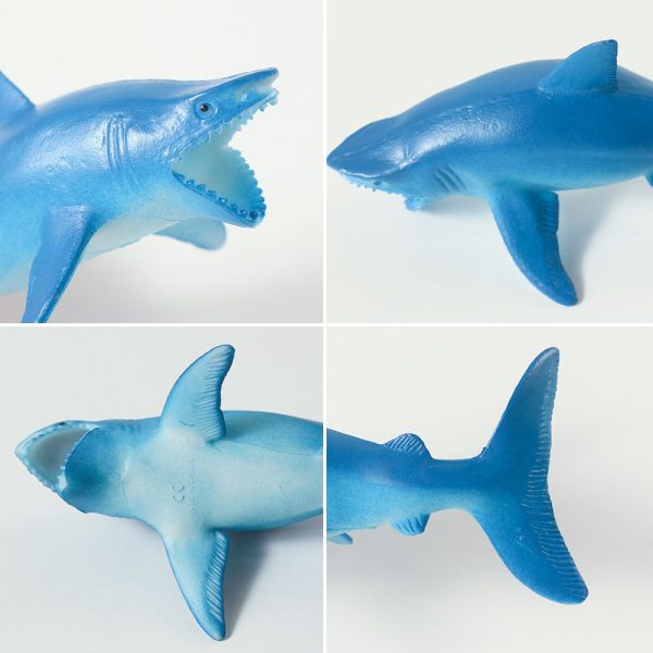 5inches plastic sea animal model toy hollow sharks for drinks