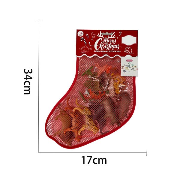 mesh bag pack christmas theme gift toy plastic animal dinosaur reptile small toy