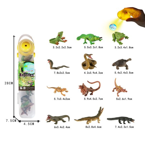 With projection realistic plastic animal dinosaur model mini figure toys 5cm