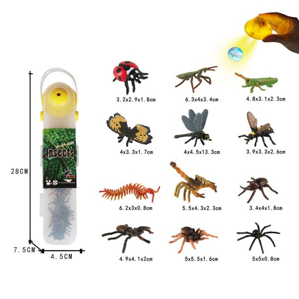 With projection realistic plastic animal dinosaur model mini figure toys 5cm