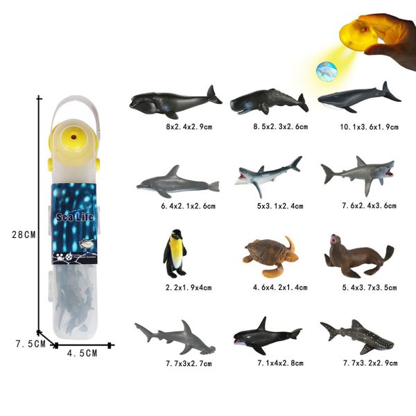 With projection realistic plastic animal dinosaur model mini figure toys 5cm
